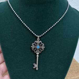 Key To My Heart's Silver Tone Necklace